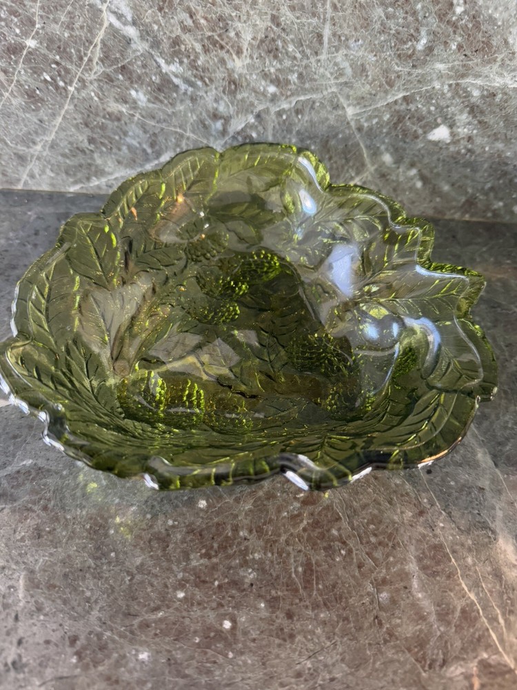 Vintage Green Pressed Glass 7