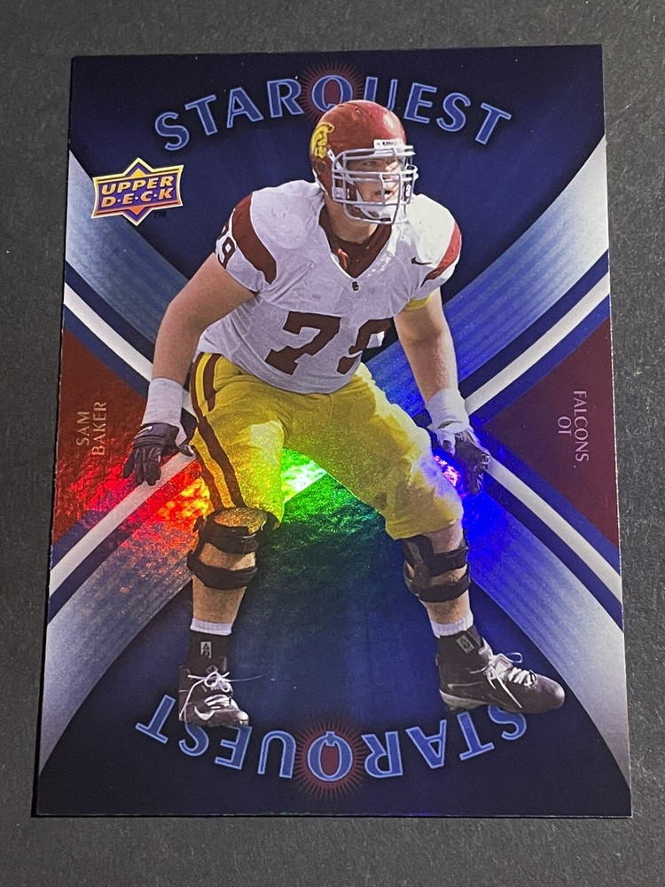 2008 Upper Deck Sam Baker Rainbow Blue Starquest Insert Rookie Card - USC Trojan