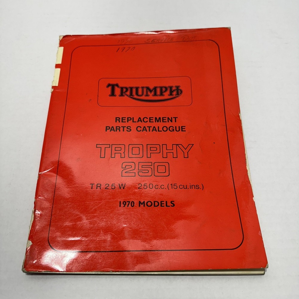 Triumph Replacement Parts Catalogue Trophy 250 TR25W 250cc 1970 Models