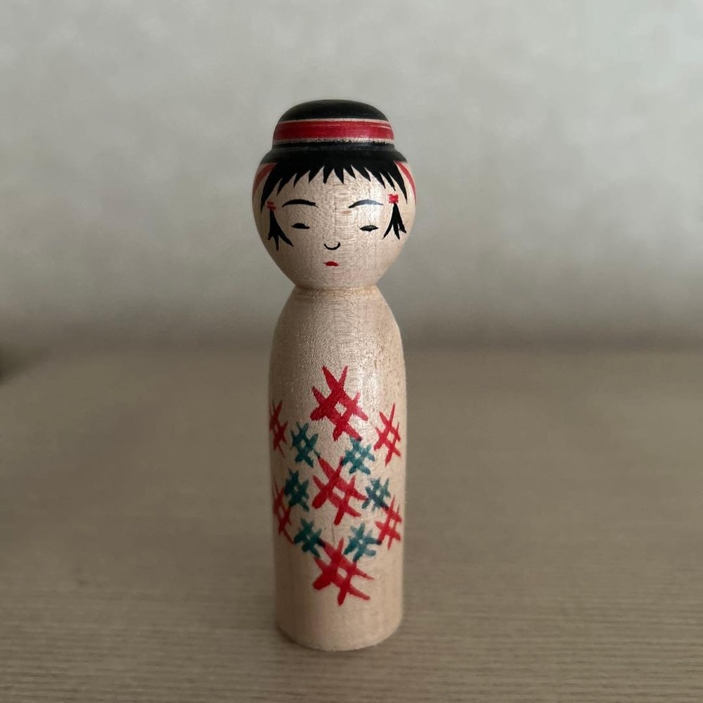 Osamu Sugawara Kokeshi Traditional Naruko Doll 9cm Handmade Art Figure