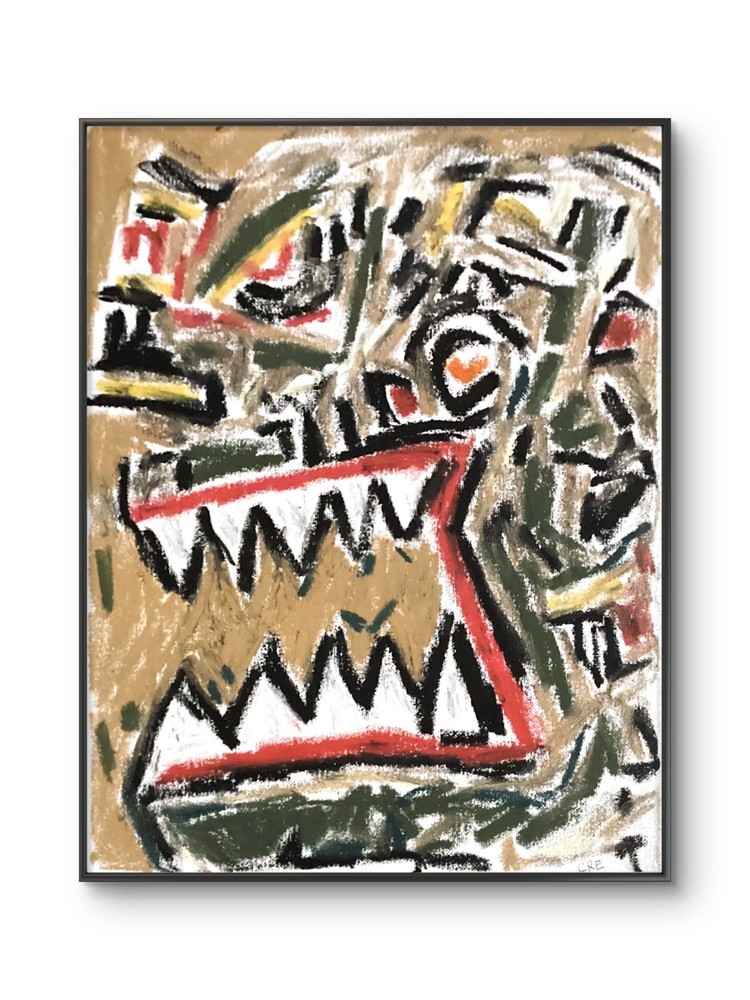 Neo Expressionism Face Man Modern Pop Bold Original Wall Art 11 by 14 Canvas