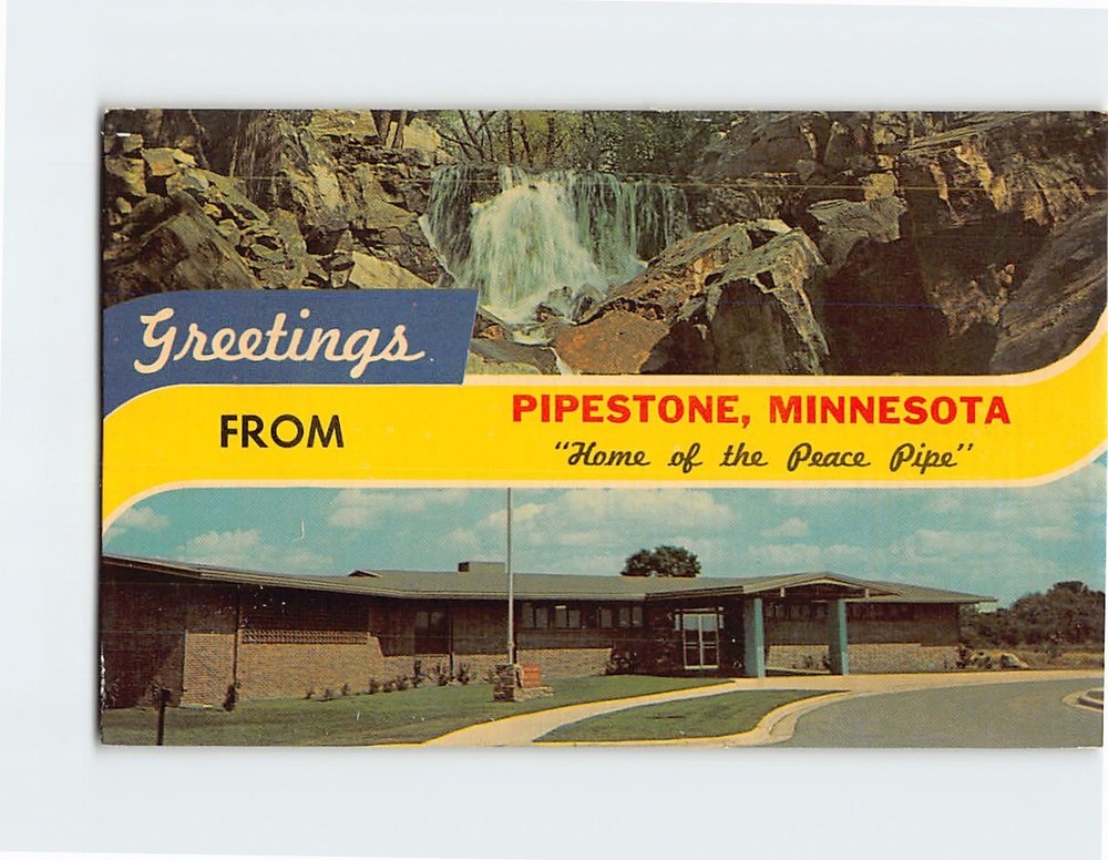 Postcard Greetings from Pipestone Minnesota USA
