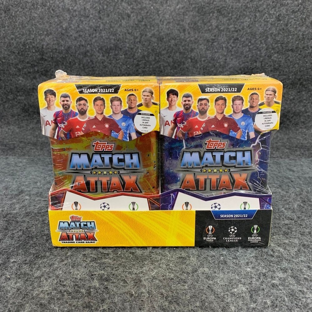 TOPPS  2021/22 Match Attax Trading Cards, Set of 4 Tins