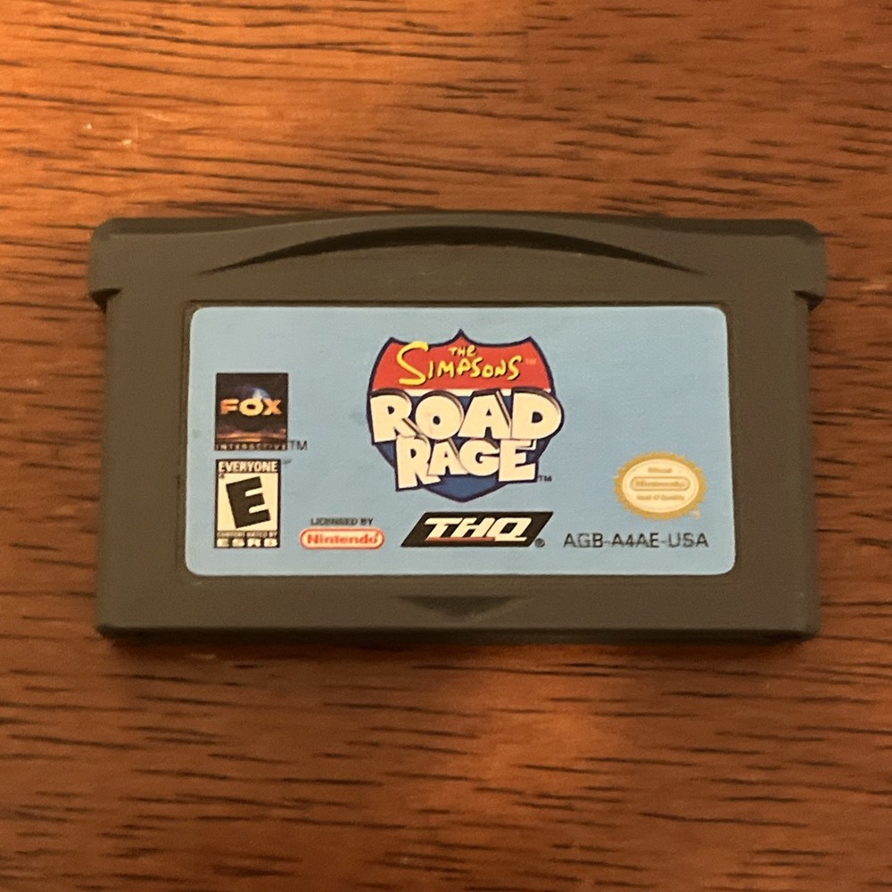Simpsons Road Rage (Nintendo Game Boy Advance, 2003) FOR PARTS/UNTESTED