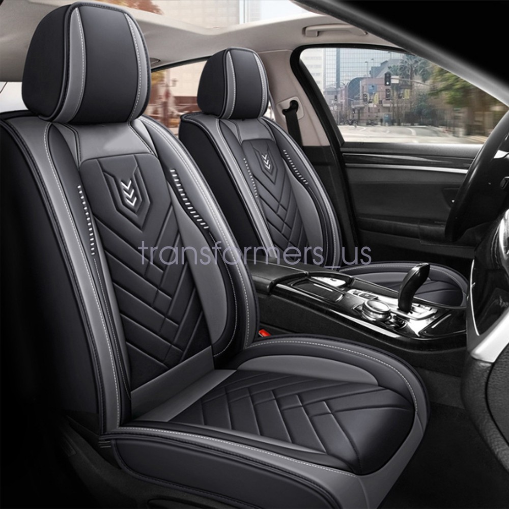 For Chevrolet Malibu Car Seat Cover 5-Seats Front & Rear PU Leather Protector