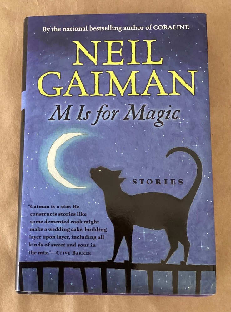 M is For Magic vtg hardcover Neil Gaiman 1st edition 1st print 2008 hcdj stories