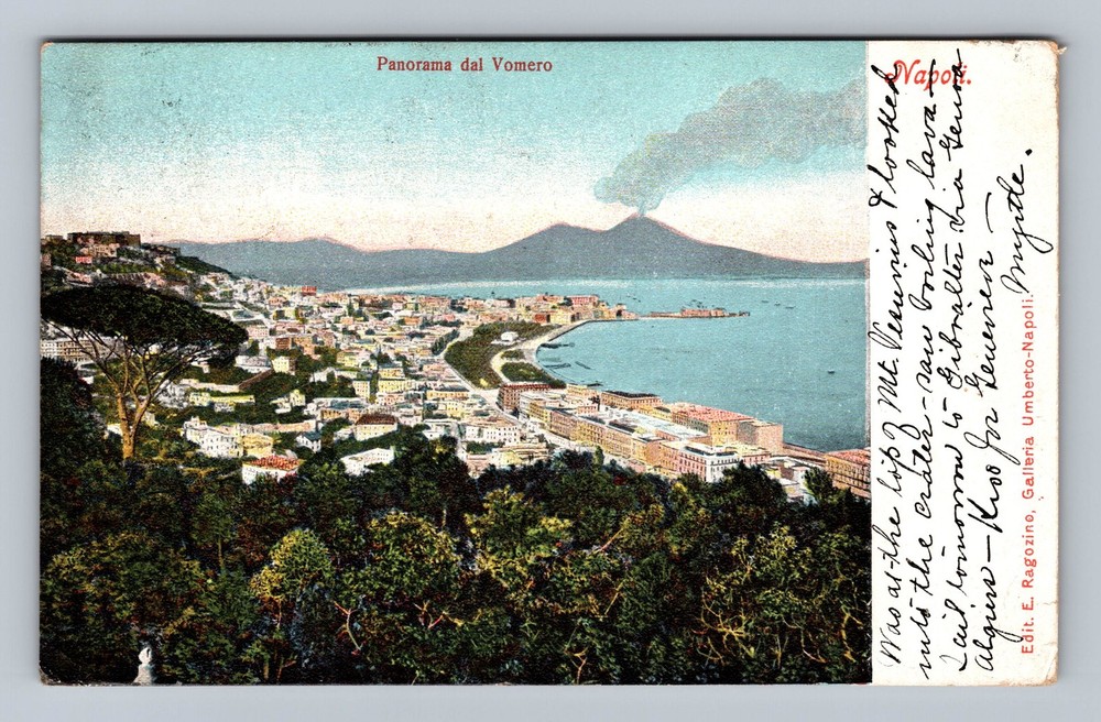 Italy- Naples View From Vomero Standard Souvenir Postal Old PC Vintage Postcard
