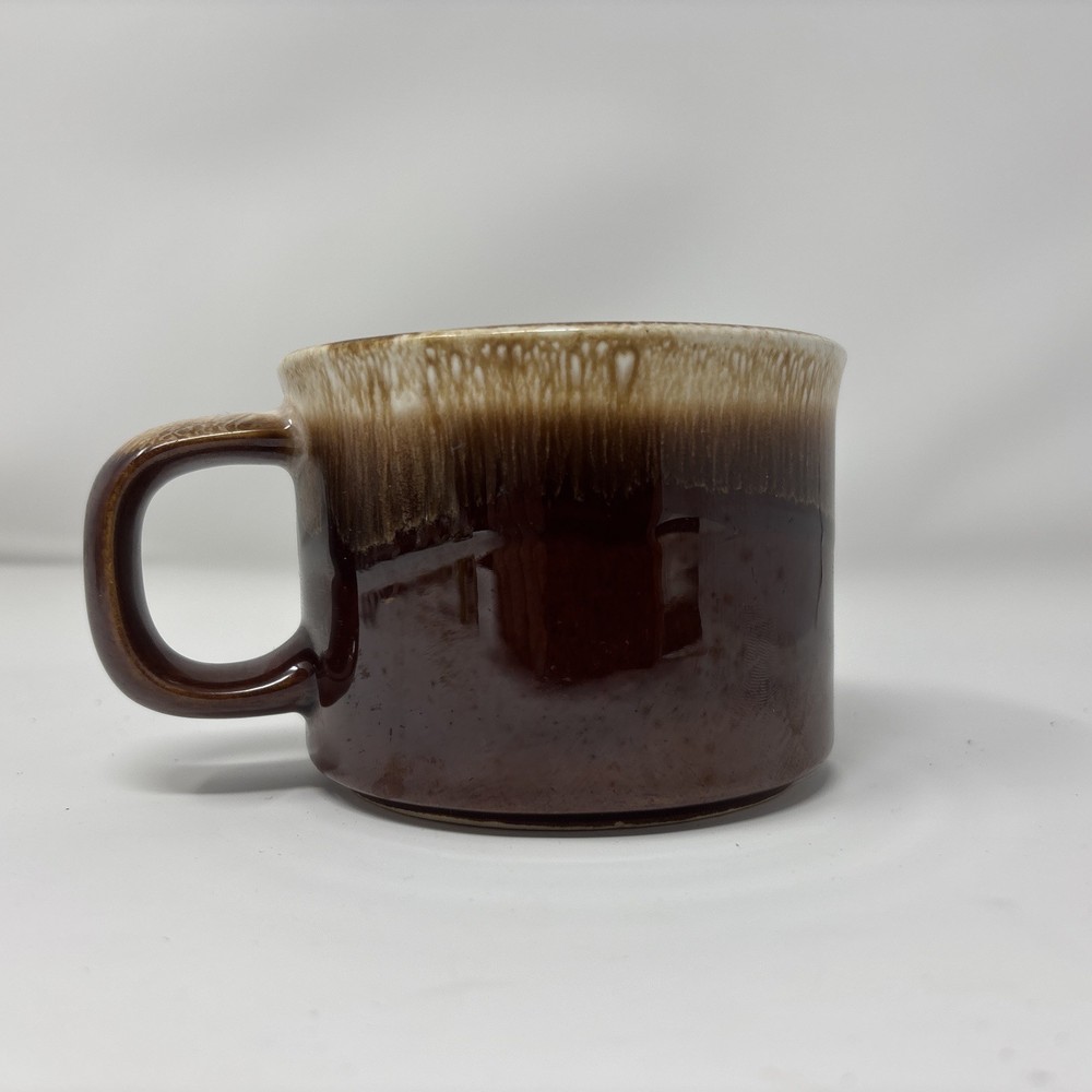 McCoy USA Brown Drip Glaze Coffee Tea Mug Cup Vintage
