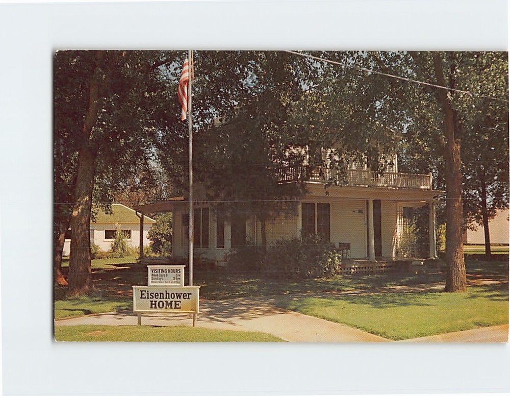 Postcard Ike Eisenhowers Boyhood Home In Abilene Kansas USA