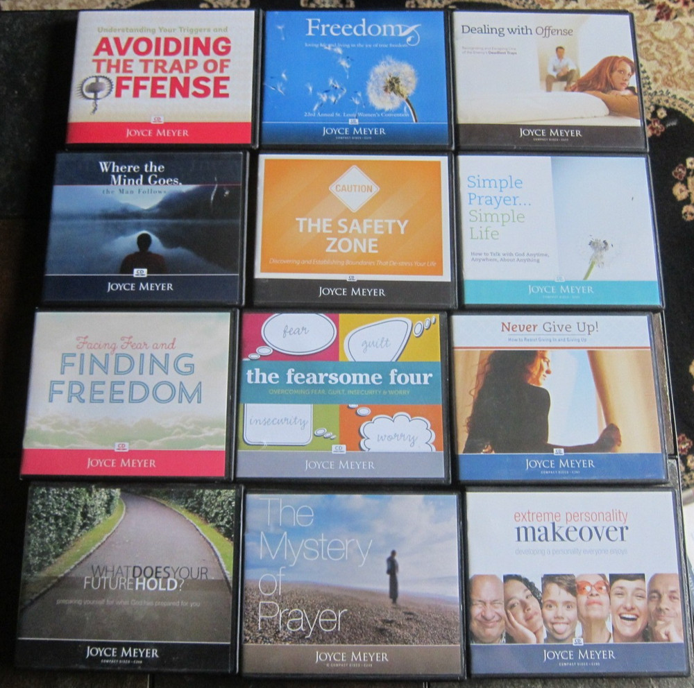 Joyce Meyer CD Audio Book God Religion Self Help Prayer Freedom LOT of 12