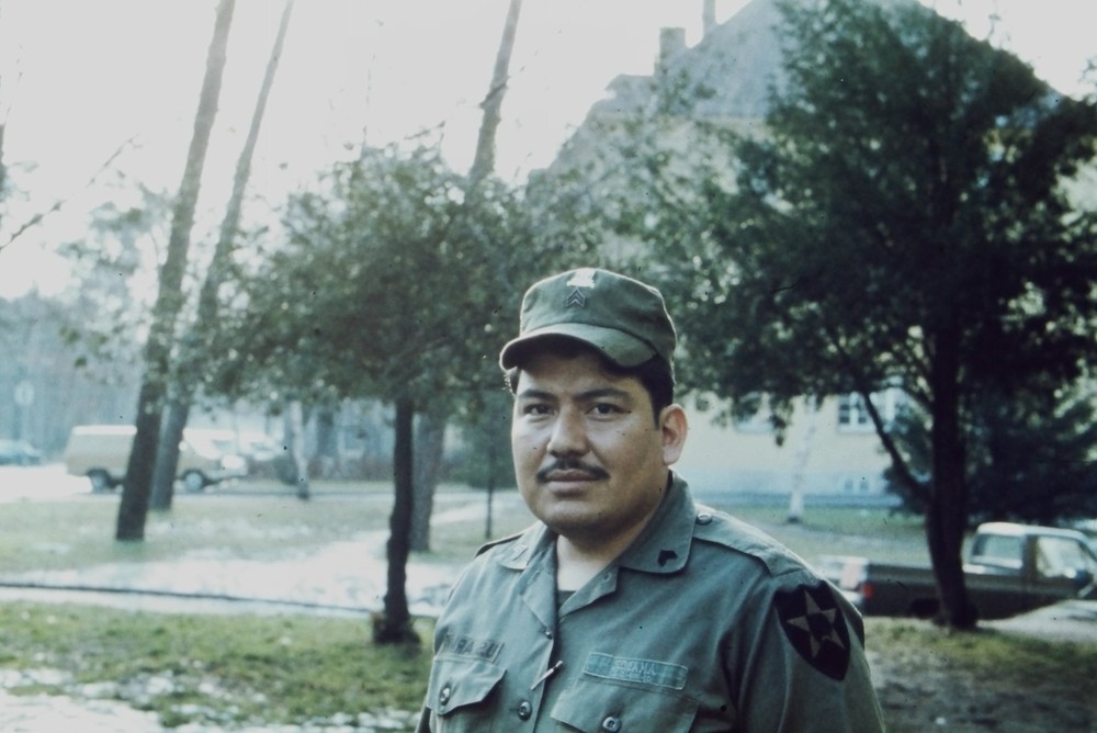 c1970's 35mm Slide US Army Soldier Uniform Germany Military European Building