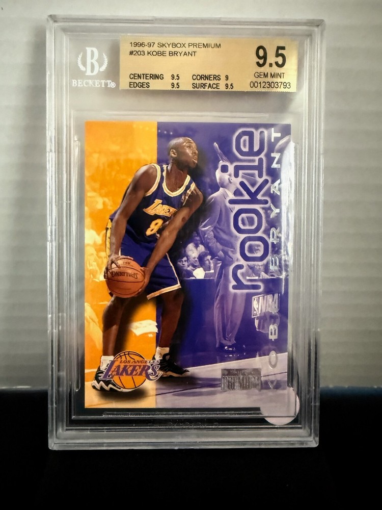 1996-97 skybox premium #203 Kobe Bryant rookie card gem mint