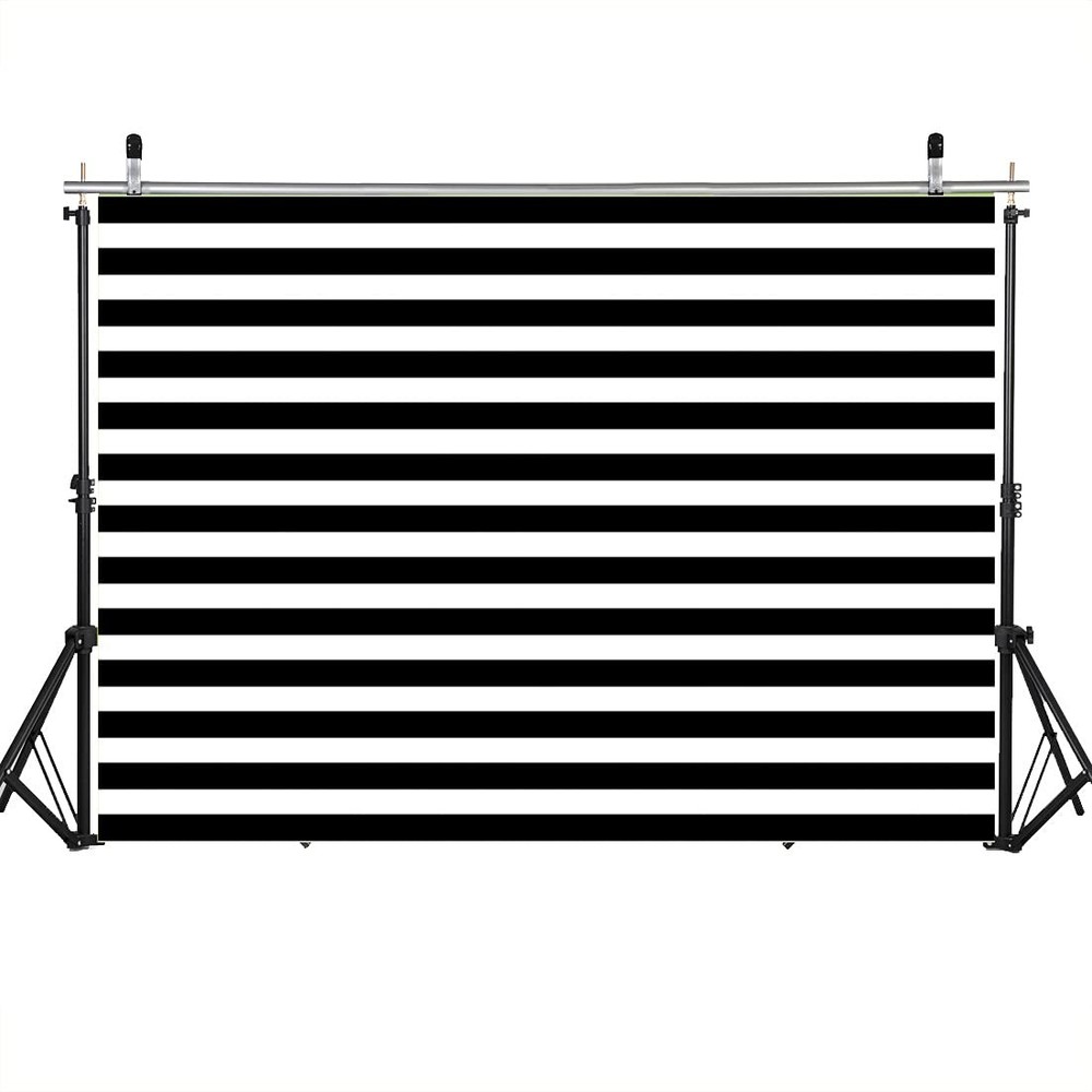 WOLADA Black and White Stripe Photo Backdrop Graduation Season Photo Backdrop...