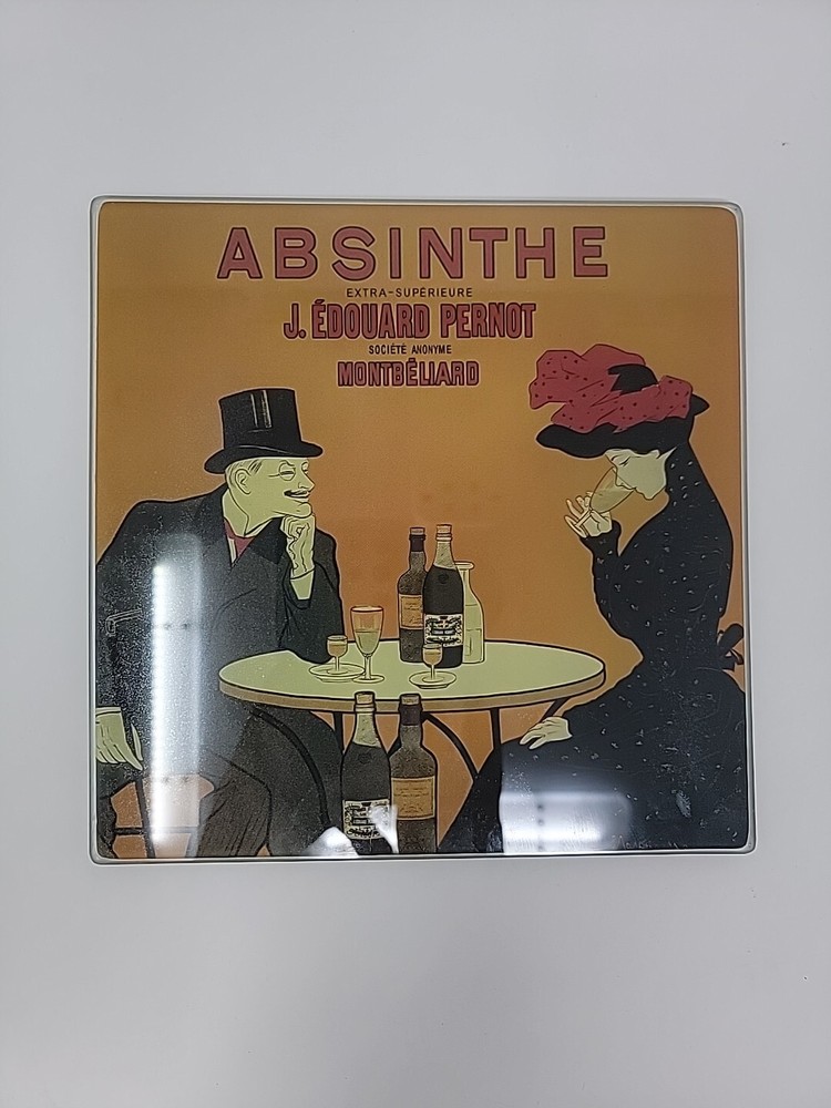 Cartexpo Absinthe Pernot Montbeliard Glass Trivet/Mat PL793 (8 In X 8 In)-image