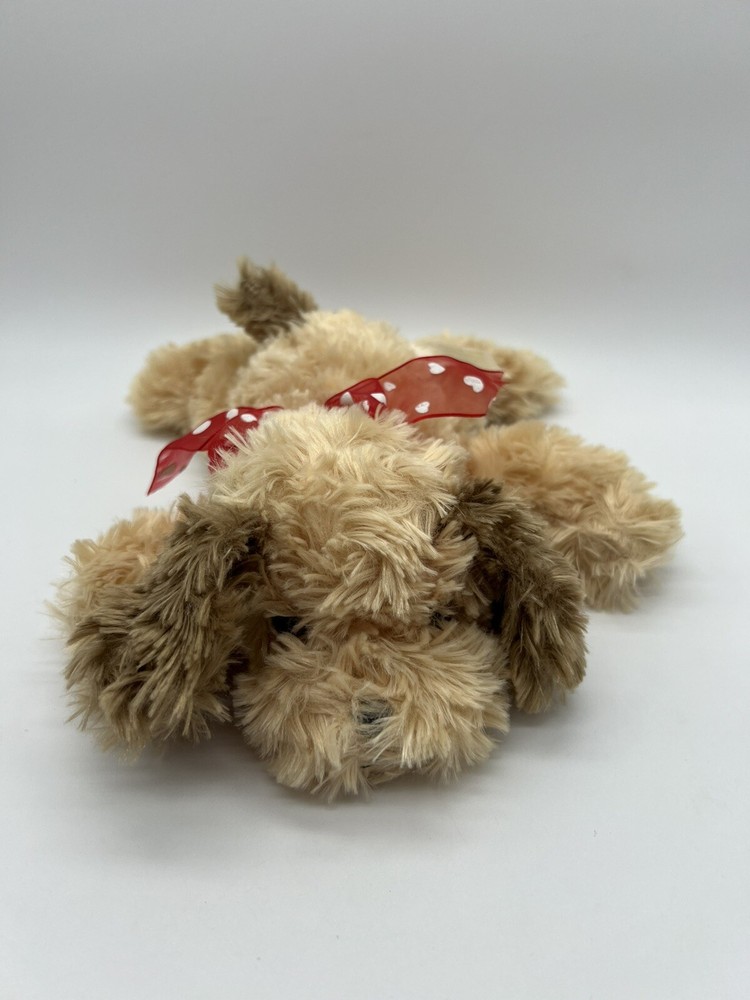 Dan Dee Puppy Dog Plush Toy Valentine Love Heart Red Collar Timmy Floppy Flat