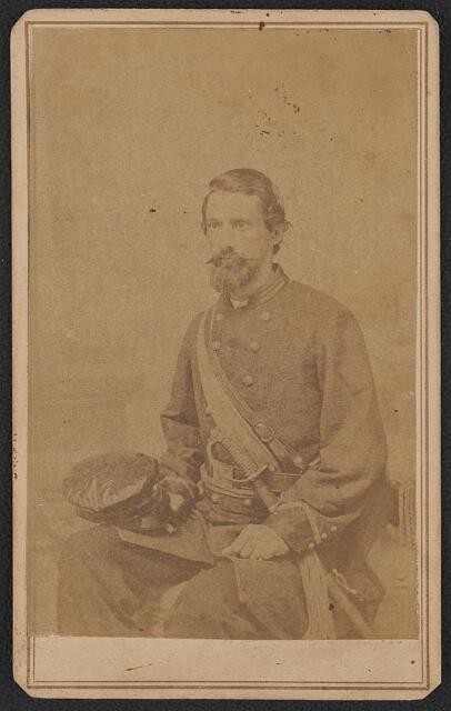 Captain Merritt C. Alloway of Co. D, 1st Kentucky Cavalry Regiment in uniform w
