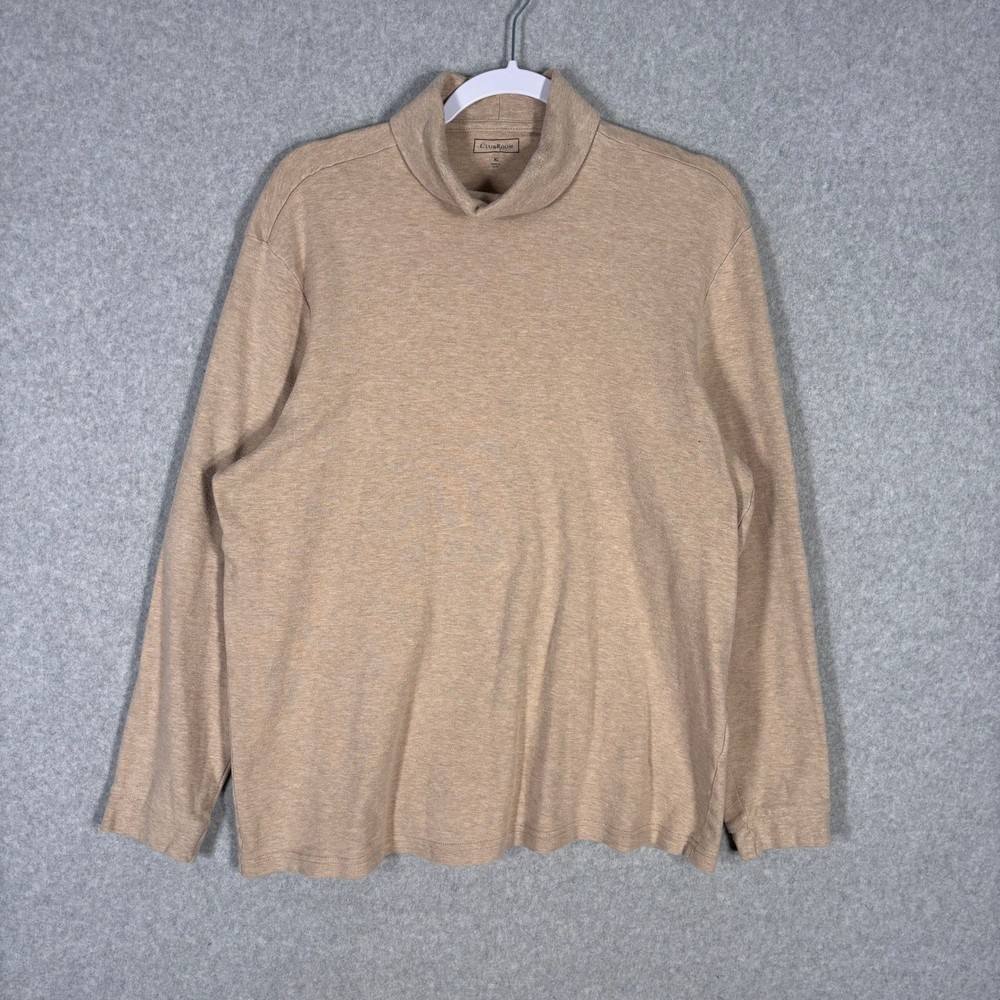 Club Room Men Turtleneck Shirt XL Cotton Quiet Luxury Minimal Neutral Base Layer