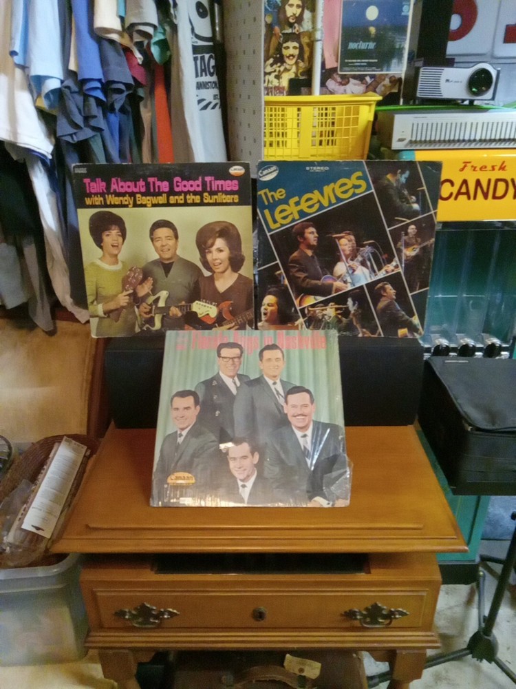 Rare Southern Gospel Record Lot Of 3 Canaan Record Label Florida Boys Lefevers