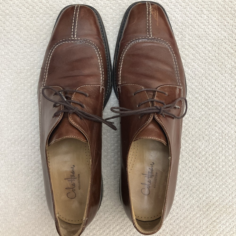 Cole Haan Men's 10 M NikeAir Leather Oxford Dress Shoes C05099 Brown Lace-up