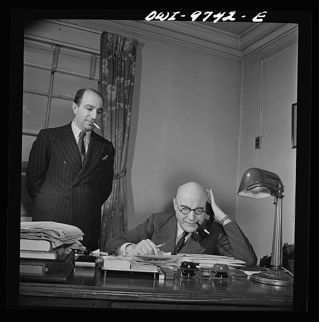 Washington DC Egyptian Legation Officials 1942 Interior Office Men at Desk