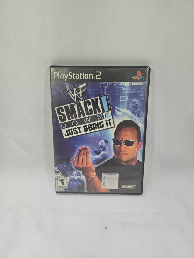 WWF Smackdown Just Bring It PlayStation 2 Black Label Game No Manual Mint Disc