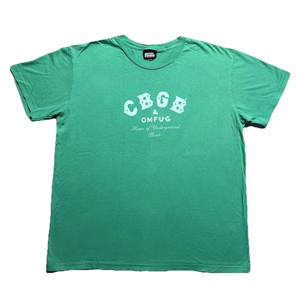 Vintage CBGB OMFUG T Shirt XL Green NYC Punk Rock Music Graphic Tee USA Made
