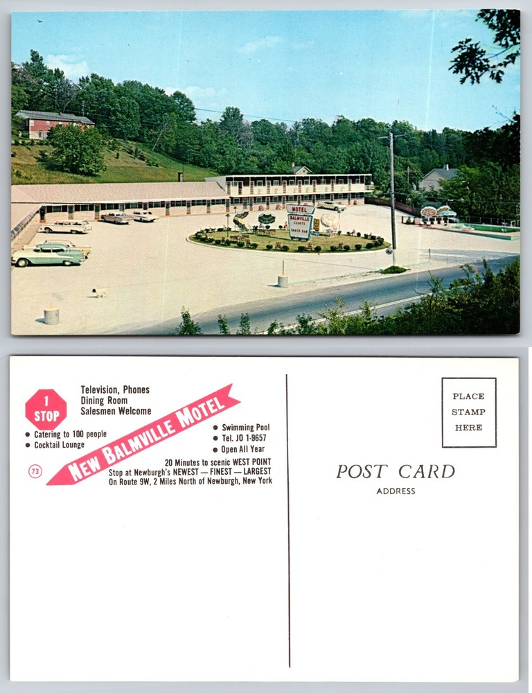 New Balmville Motel Newburgh New York Postcard