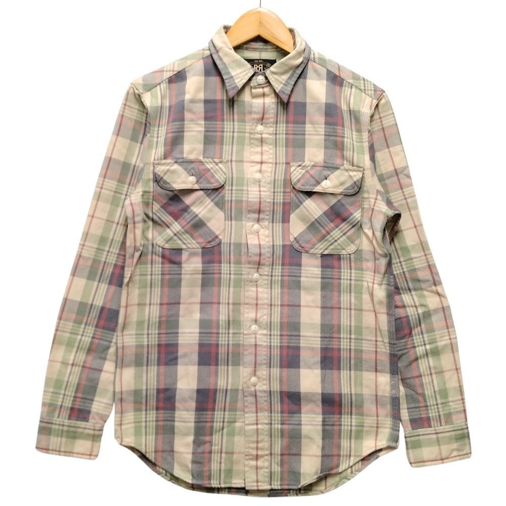 RRL Double RL Cotton Check Flannel Shirt Multi Size S Mens Vintage _#281