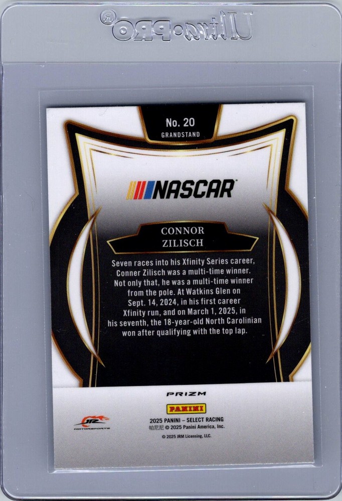 2025 Panini Select #20 Connor Zilisch Silver Prizms