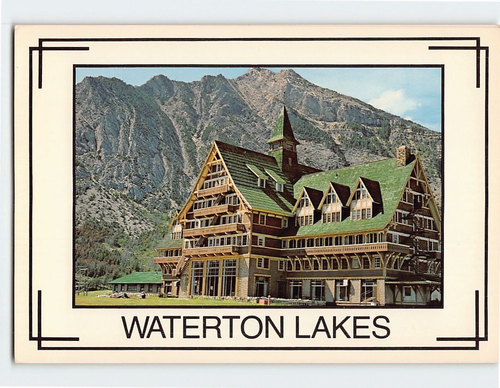 Postcard Prince Of Wales Hotel Waterton Lakes National Park Alberta Canada