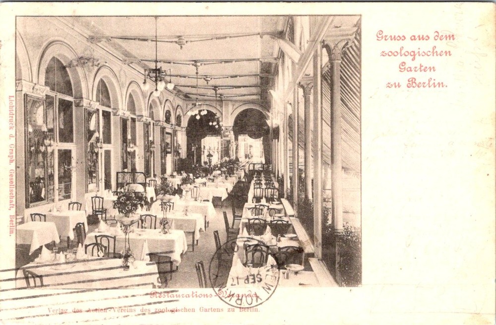 1901, Gruss Aus dem Zoologischen Garten, BERLIN, Germany Postcard