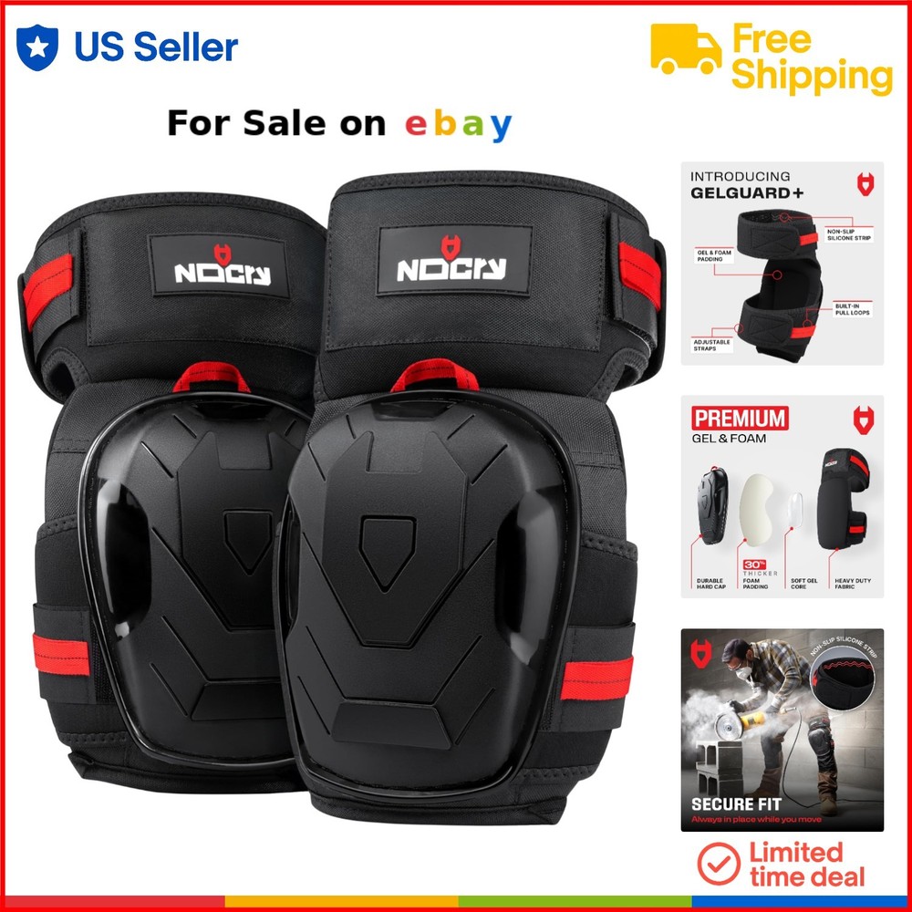 Heavy Duty Anti-Slip Gel Knee Pads with Dual-Layer Foam for Professional Work Comfort