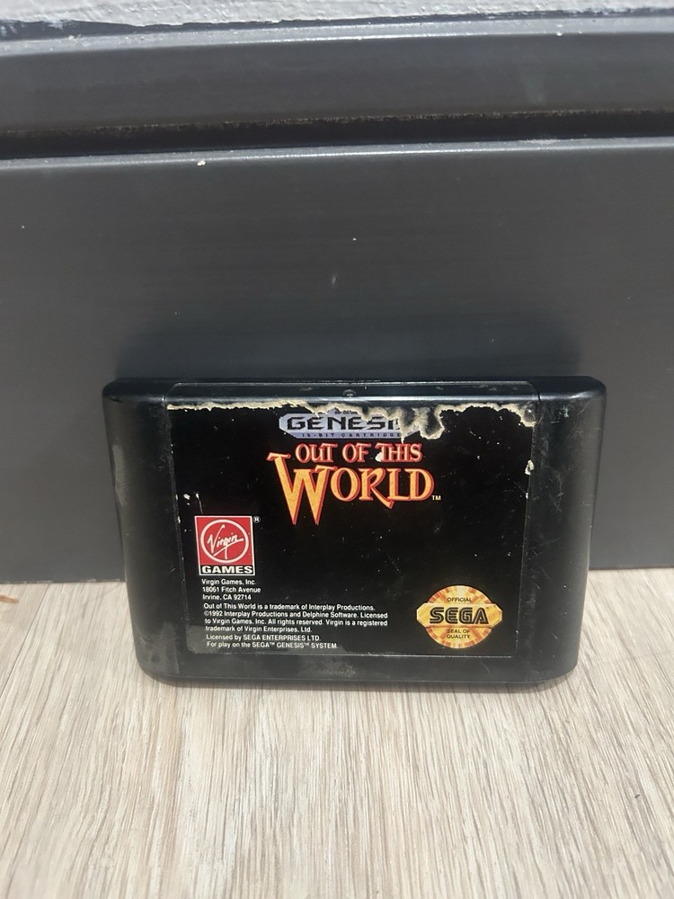 Out of This World Sega Genesis 1994 Tested Authentic Cartridge Only