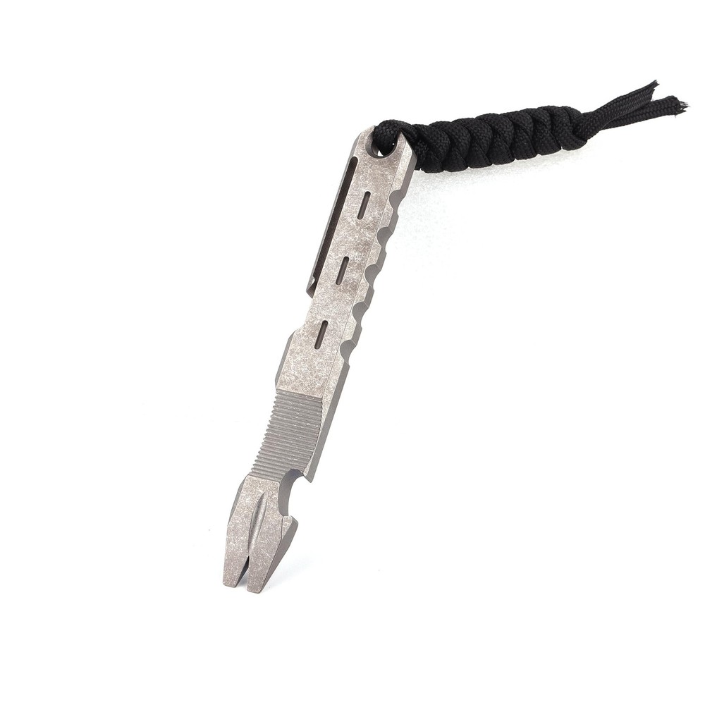 Titanium EDC Pry Bar with Nail Puller Bottle Opener Function with Pocket Clip...