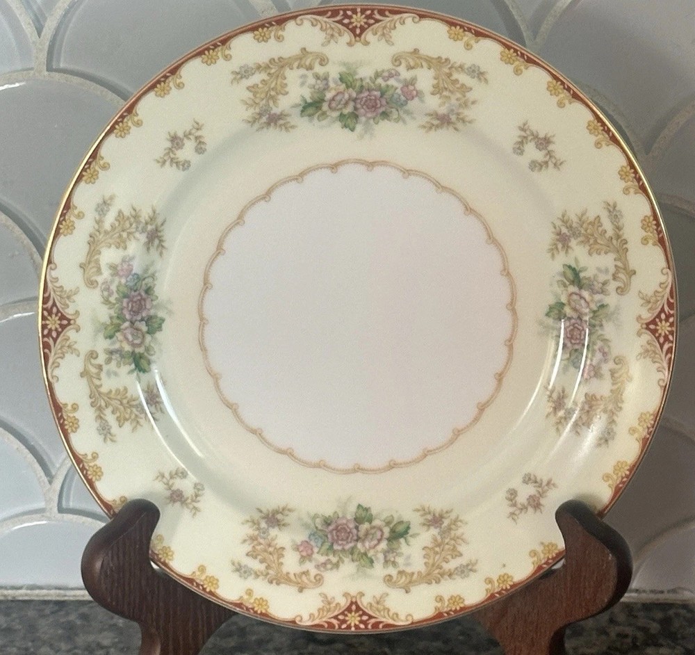 Vintage Noritake China Cardinal Rose Salad Plate 7 5/8” Occupied Japan 1947