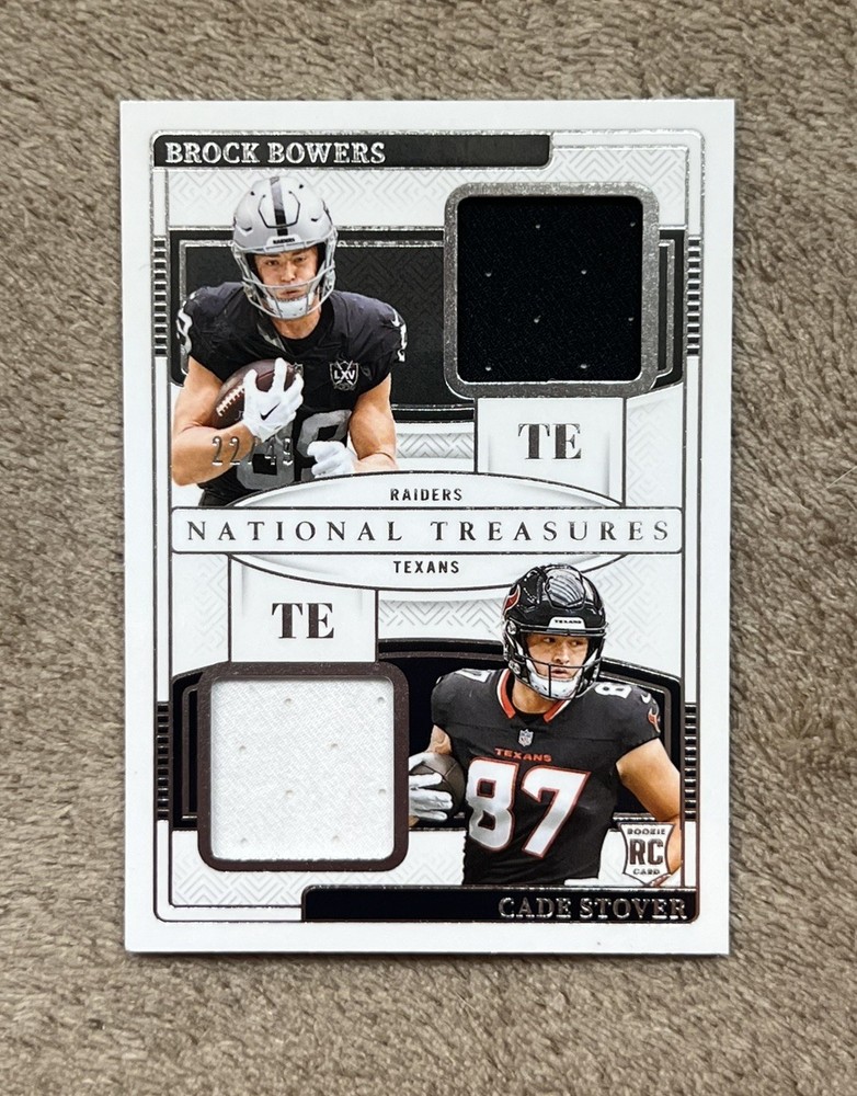 2024 National Treasures Brock Bowers Cade Stover Dual Rookie Patch /49