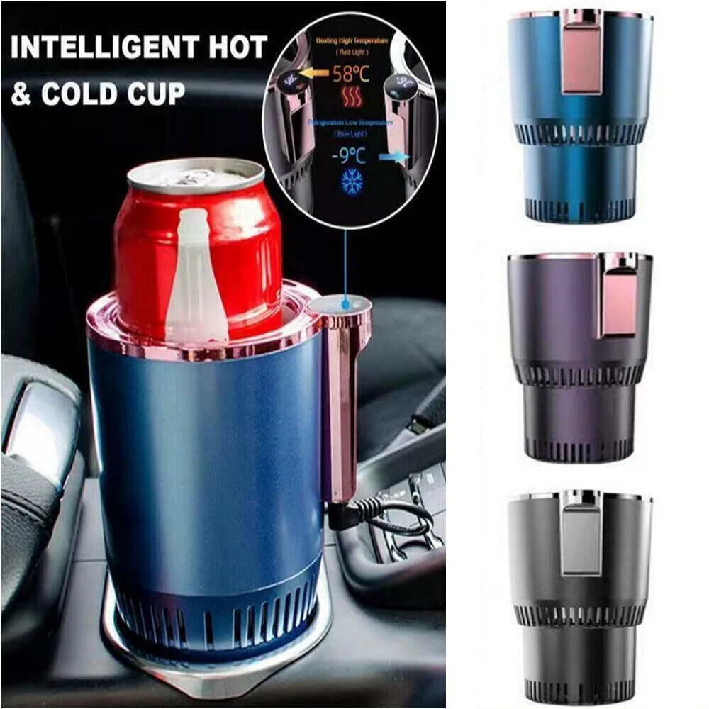 Smart Car 2-In-1 Hot And Cold Cup Drinks Holder Home Fast Portable Refrigeration
