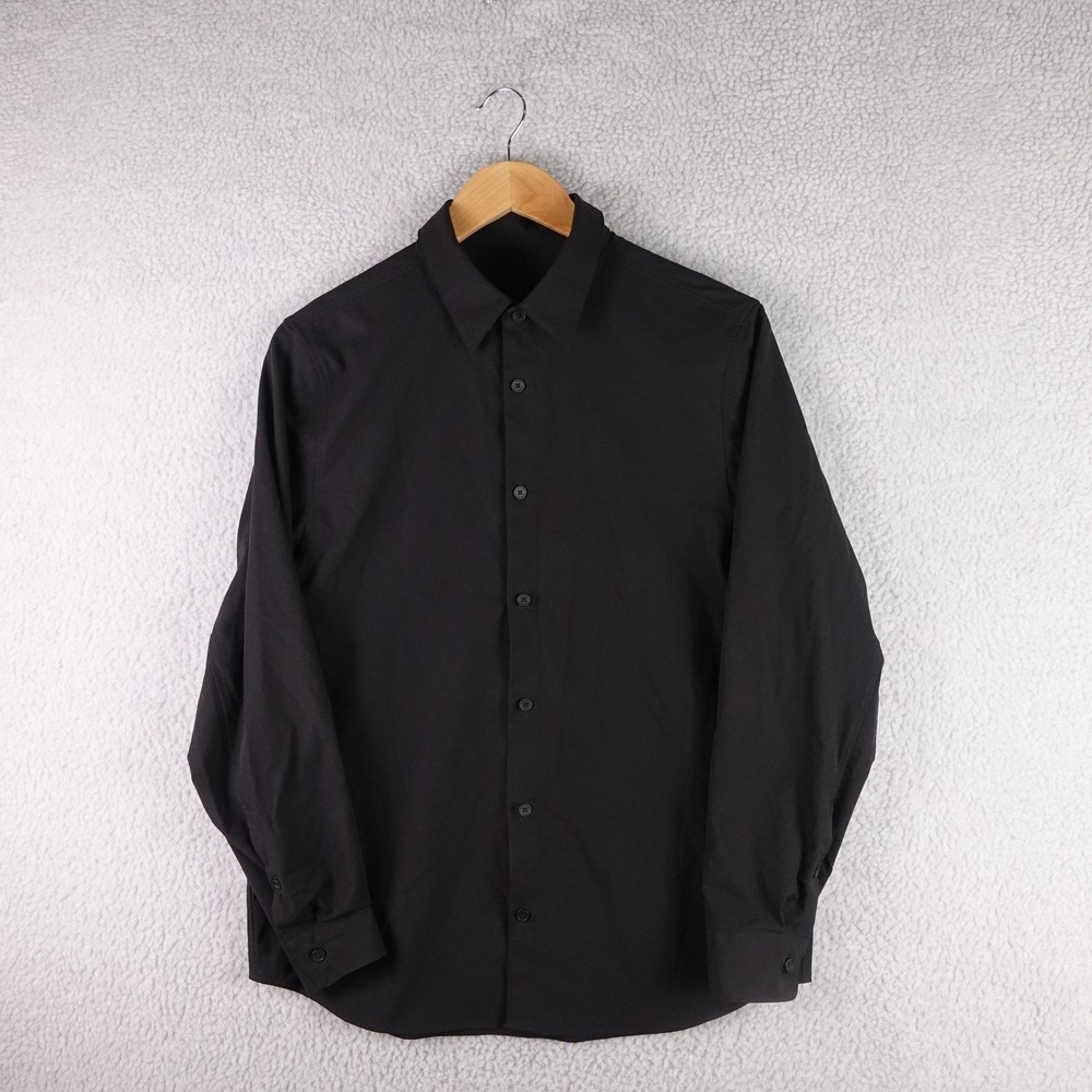 Lululemon Commission Long Sleeve Shirt Mens M Black Button Down Performance