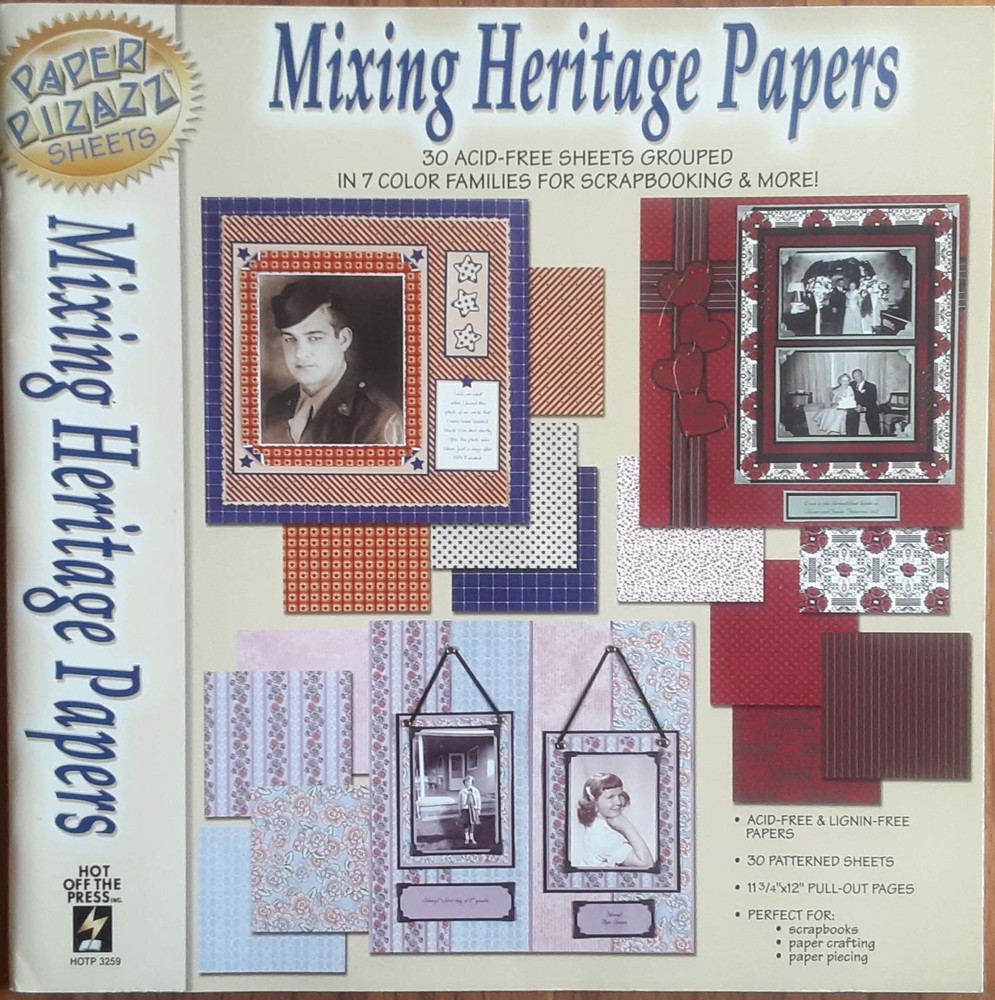 PAPER PIZAZZ Pad of 30 Scrapbooking 12