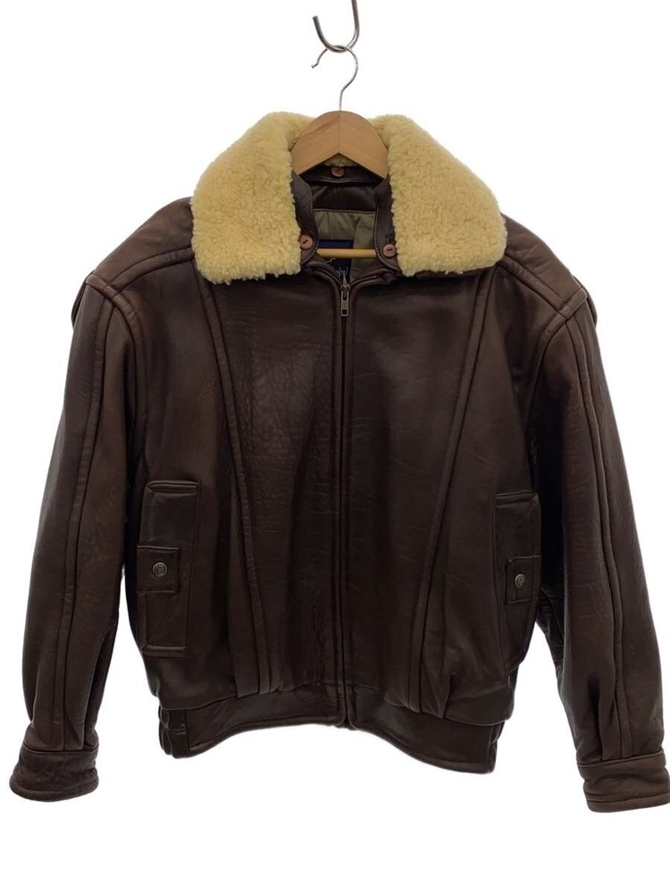 Robert Comstock Flight Jacket/M/Leather/Brw/Plain 3502