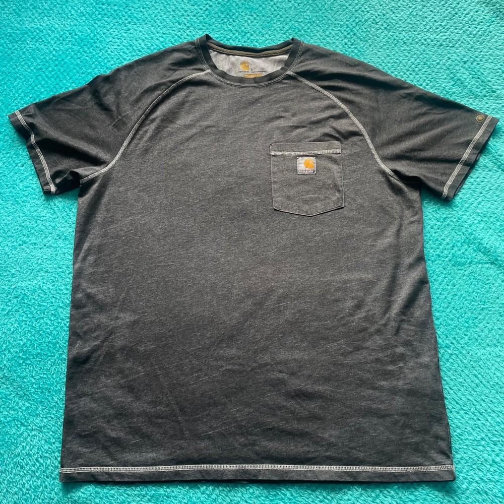 Carhartt T Shirt Black L Large Relaxed Fit PreLoved Style 100410 Pocket Genuine