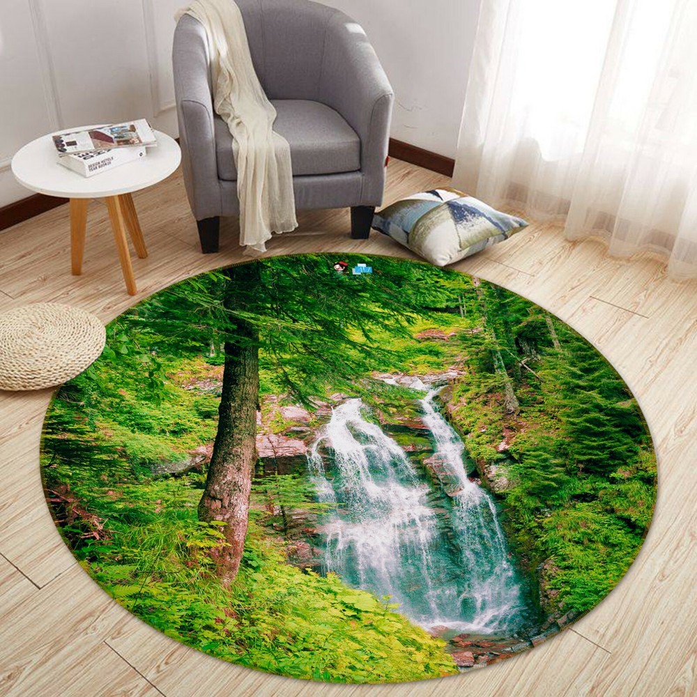 3D Green Trees NAO6163 Game Rug Mat Elegant Photo Carpet Mat Fay