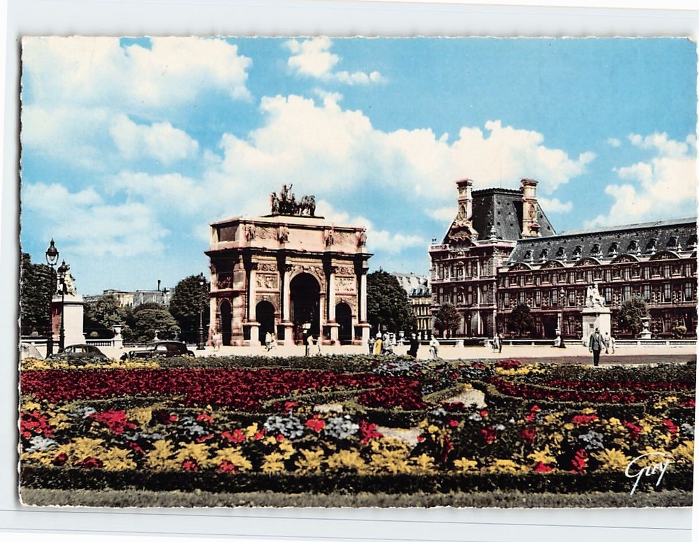 Postcard Place et Arc de Triomphe du Carrousel Paris France