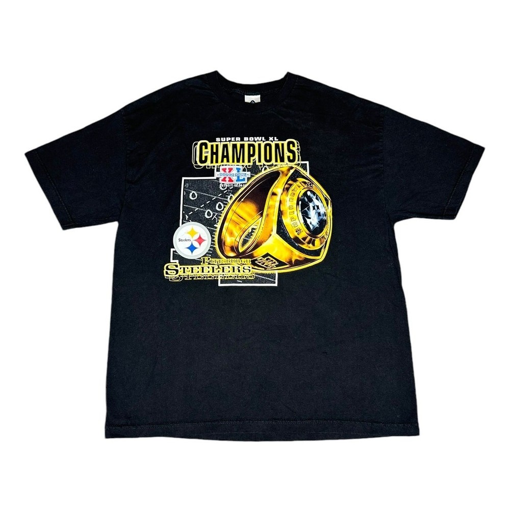Vintage Pittsburgh Steelers NFL Super Bowl Champions T-Shirt Size XL