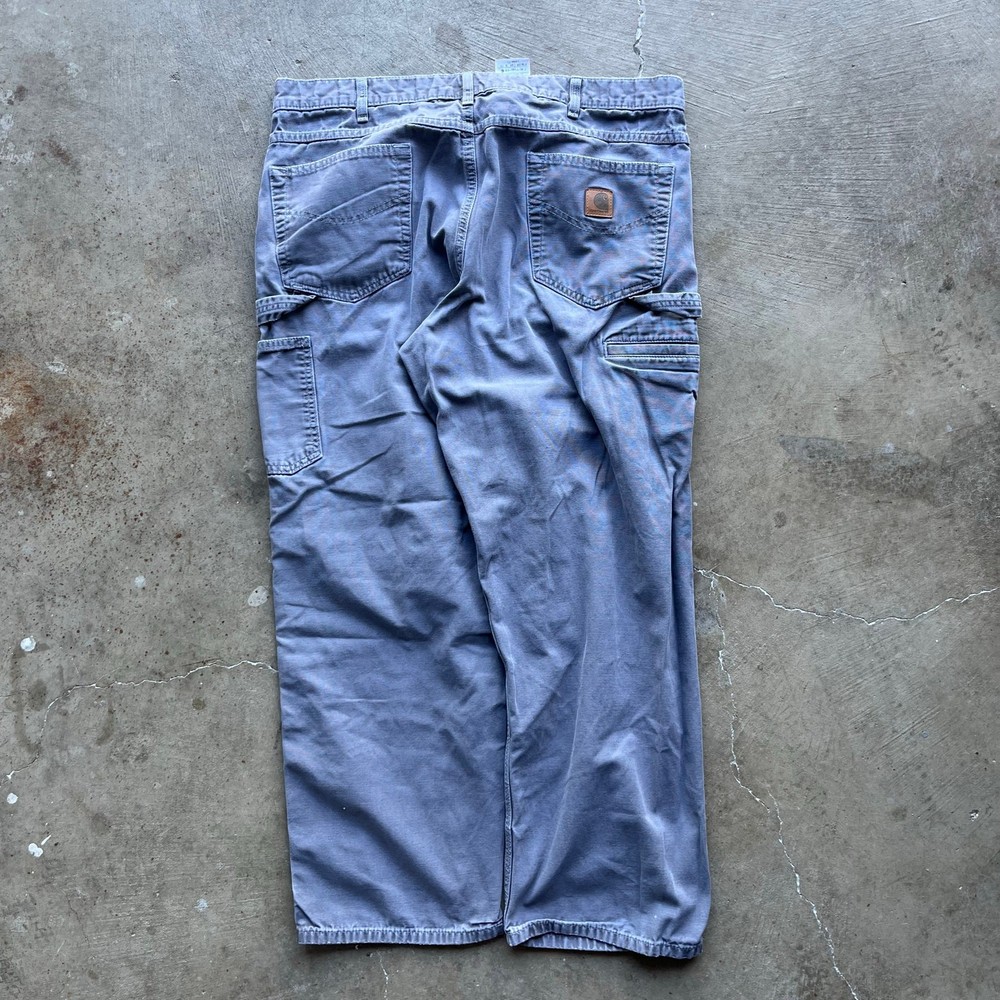 Vintage Carhartt Gray Baggy Carpenter Pants 38x30 Loose Fit