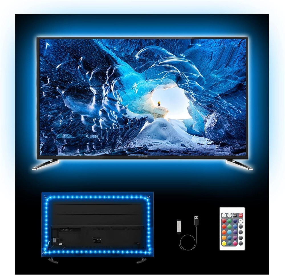 LED Lights for TV 15 Ft, LED Strip Lights for 65-75 Inch TV Backlight