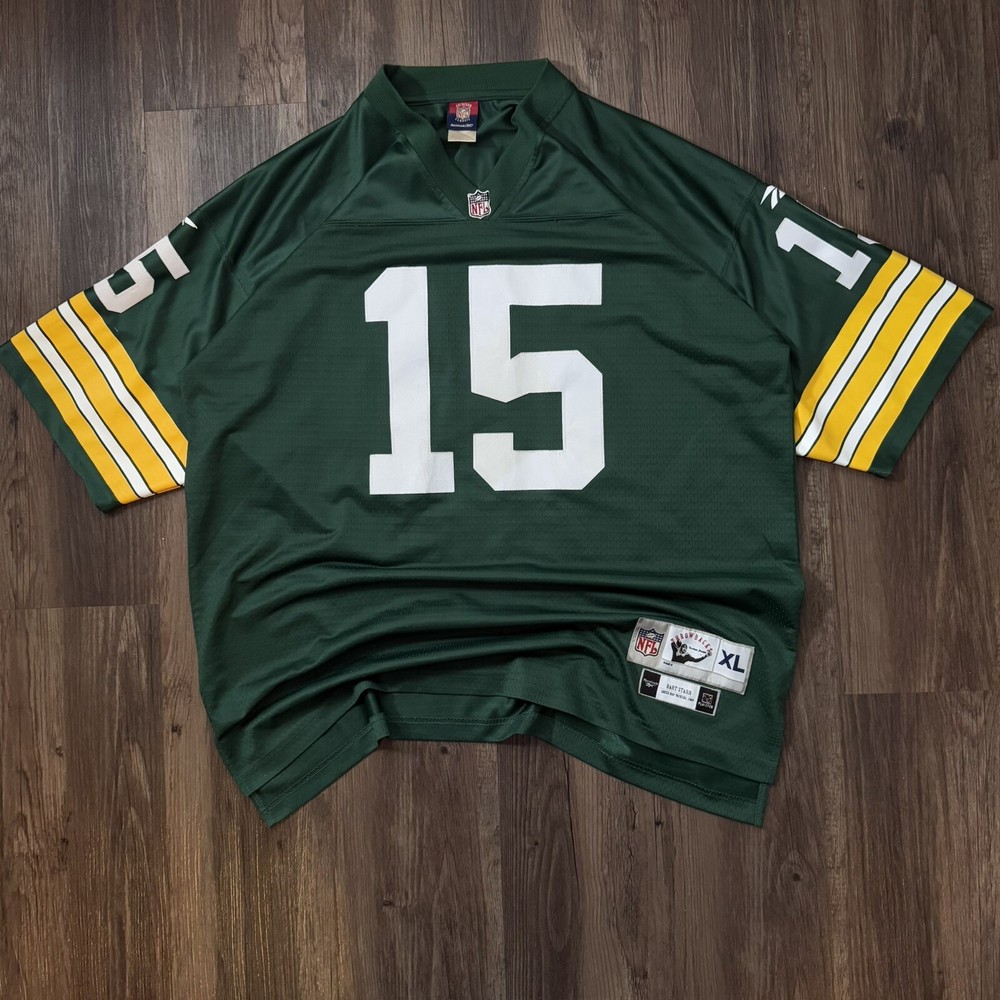 BART STARR MITCHELL & NESS PACKERS THROWBACK JERSEY XL 1969 AUTHENTICS NFL PATCH
