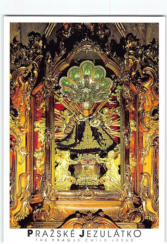 Postcard Infant Jesus of Prague  Church of Our Lady Victorious Czech Republic