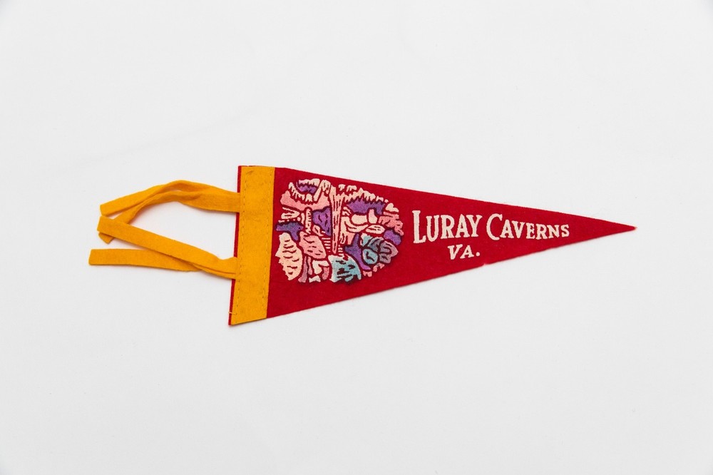 Vintage Luray Caverns Virginia Souvenir Mini Felt Pennant 9
