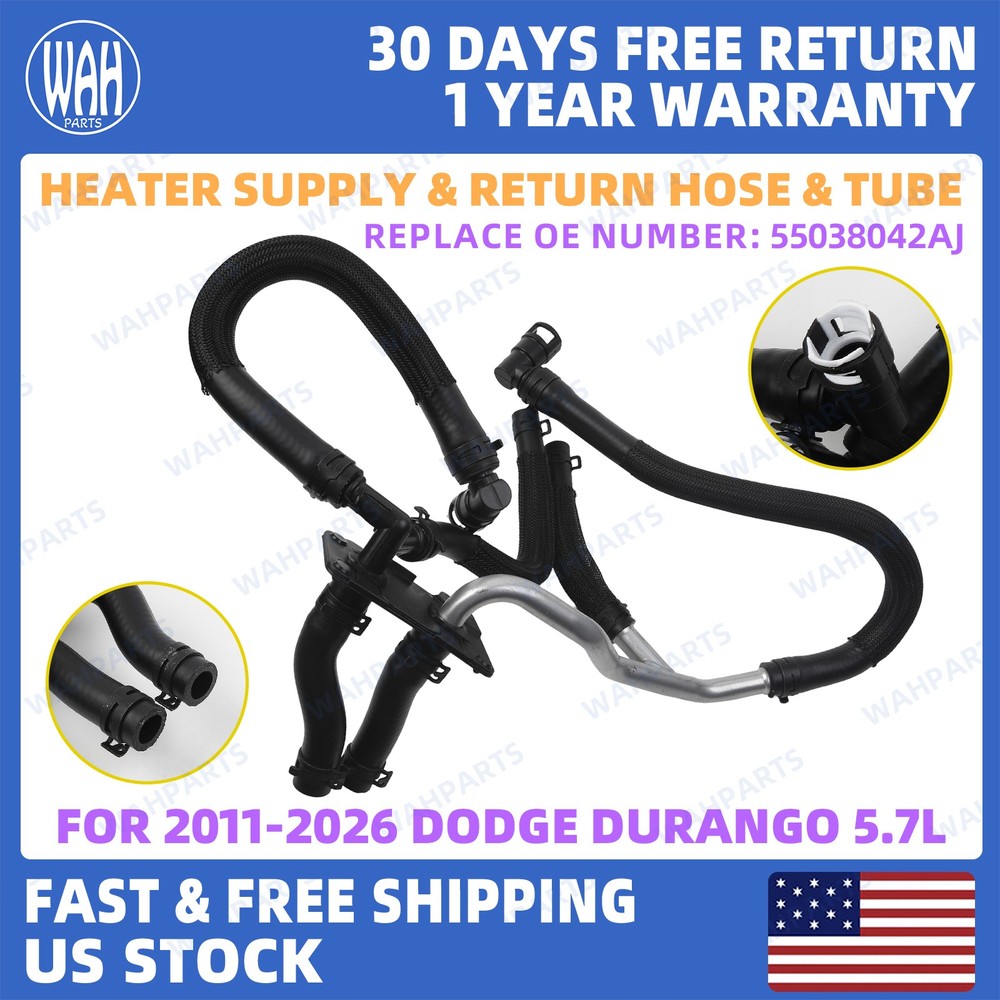 For 2011-2026 Dodge Durango 5.7L Heater Supply & Return Hose & Tube 55038042AJ